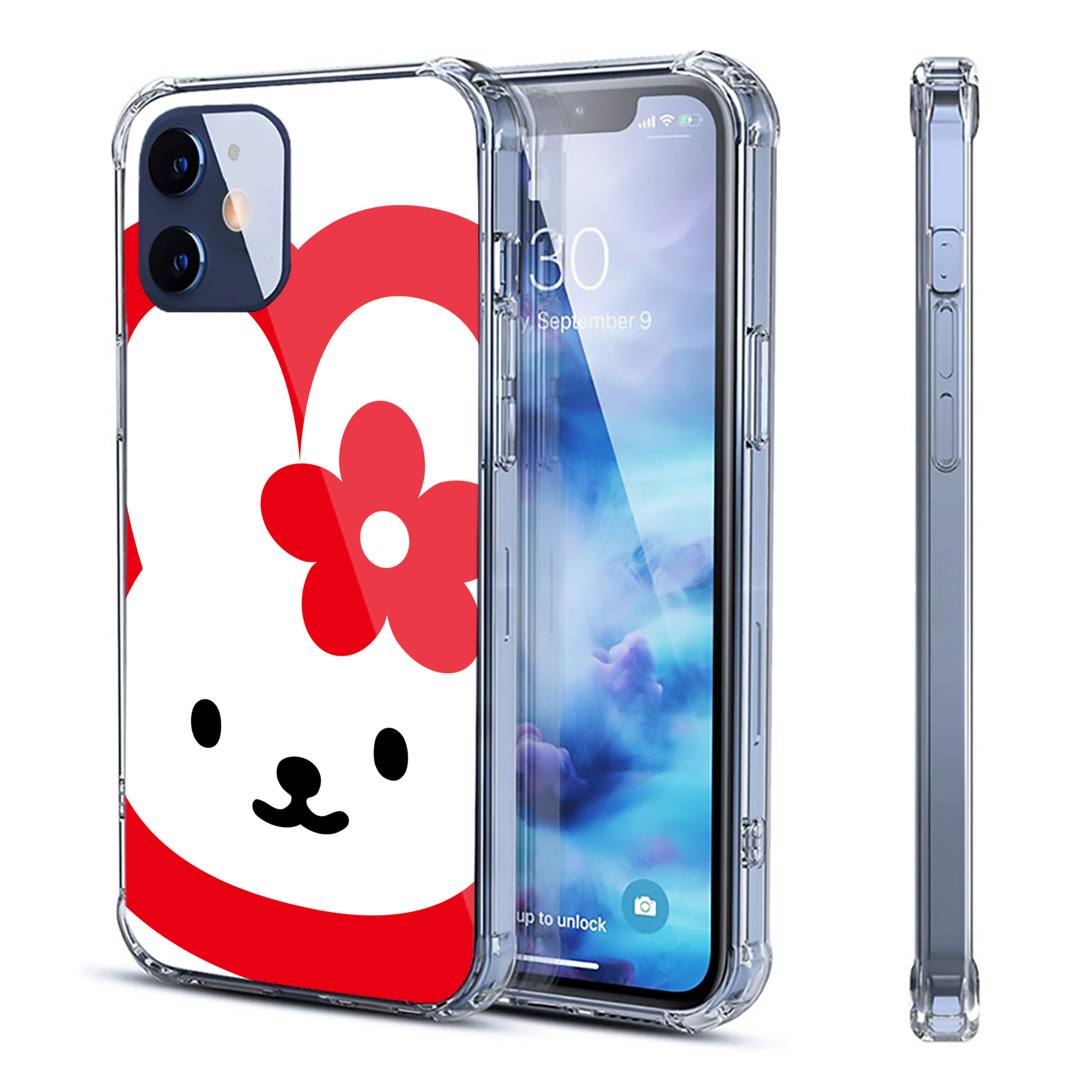 （画像用） Hello Kitty ハローキティ 【iPhone 12シリーズ対応】透明スマホケース（クリアソフトケース）